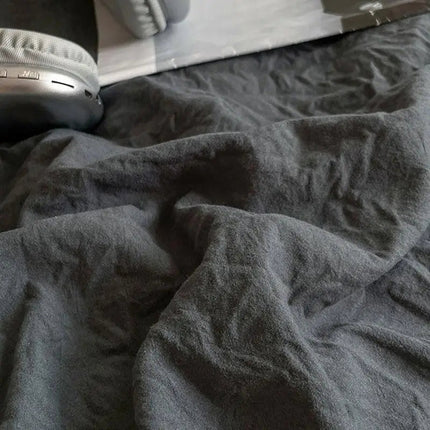 Parure de lit en coton lavé 150x200 cm – 3 pièces en