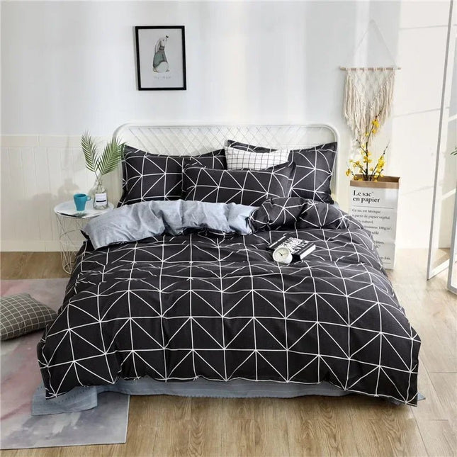Parure de lit moderne imprimée 200x230cm - 3 pièces en