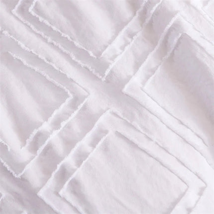 Parure de lit motif géométrique gris 135x200 cm – 2 pièces en