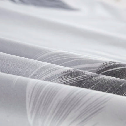 Parure de lit plumes grises - 180x210cm en