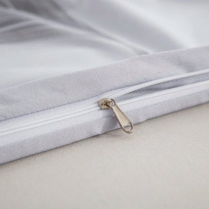 Parure de lit plumes grises - 180x210cm en