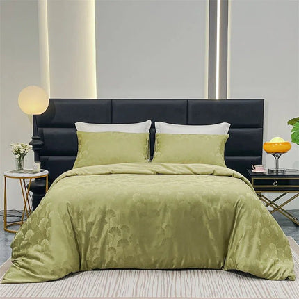 Parure de lit satin jacquard effet zébré 200x230cm - 3 pièces en