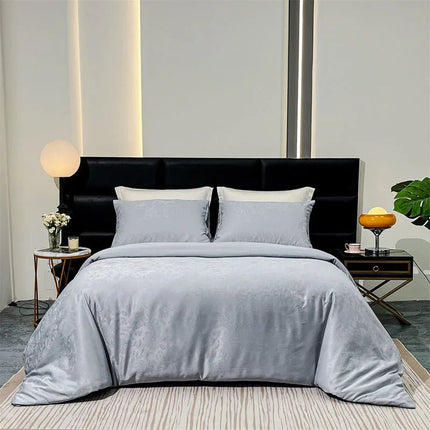 Parure de lit satin jacquard effet zébré 200x230cm - 3 pièces en