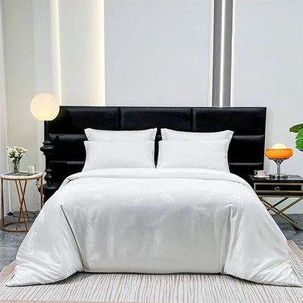Parure de lit satin jacquard effet zébré 220x240cm - 3 pièces en