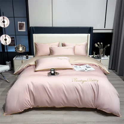 Parure de lit unie en coton égyptien – 200x230cm , 3 pièces en