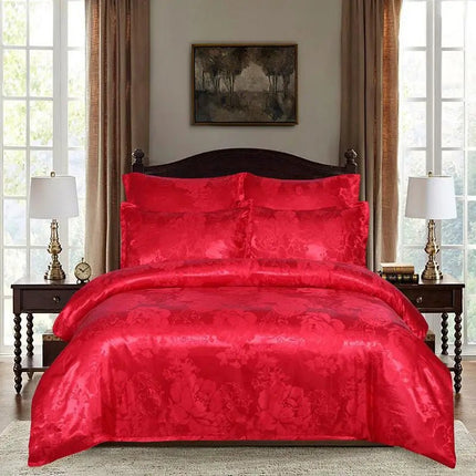 Parure housse de couette satin jacquard européen 200x230 cm en