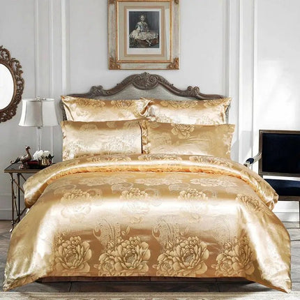 Parure housse de couette satin jacquard européen 220x240 cm en