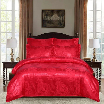 Parure housse de couette satin jacquard européen 260x230 cm en